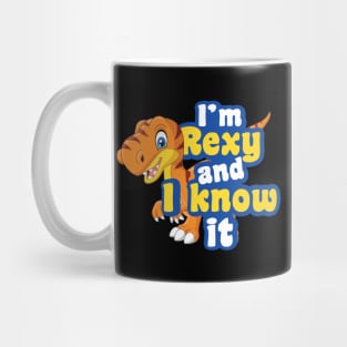 'I'm Rexy And I Know It' Cool Dinosaurs T Rex Gift Mug